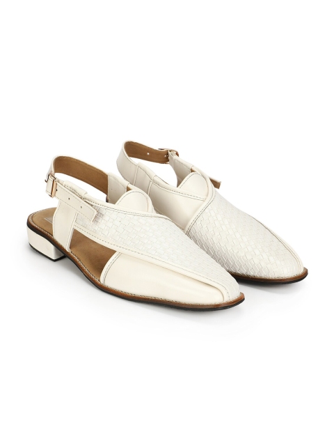 

HOUSE OF JUTTI Men White Ethnic Shoe-Style Sandals