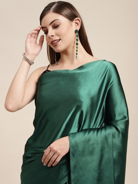 

DIVASTRI Teal Satin Saree