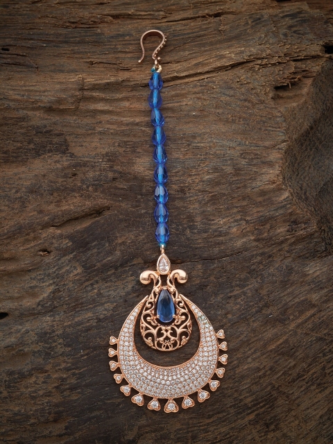 

Kushal's Fashion Jewellery Women Blue & Gold-Toned Beaded Hairstick