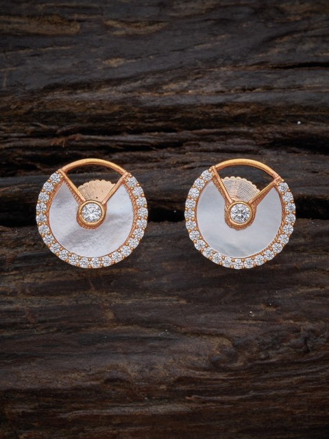 

Kushal's Fashion Jewellery White Contemporary Studs Earrings