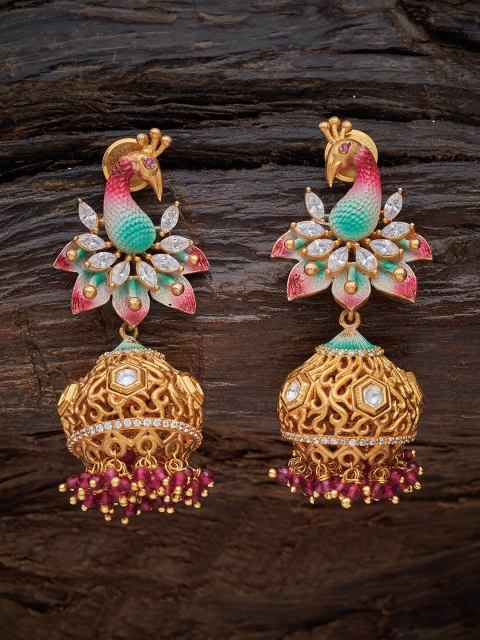 

Kushal's Fashion Jewellery Red Contemporary Studs Earrings