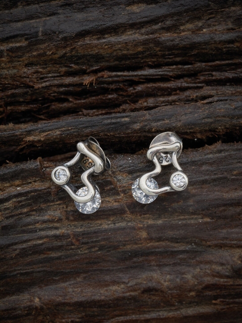 

Kushal's Fashion Jewellery White Contemporary Studs Earrings