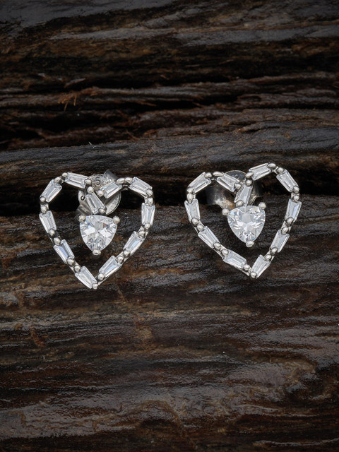 

Kushal's Fashion Jewellery White Contemporary Studs Earrings