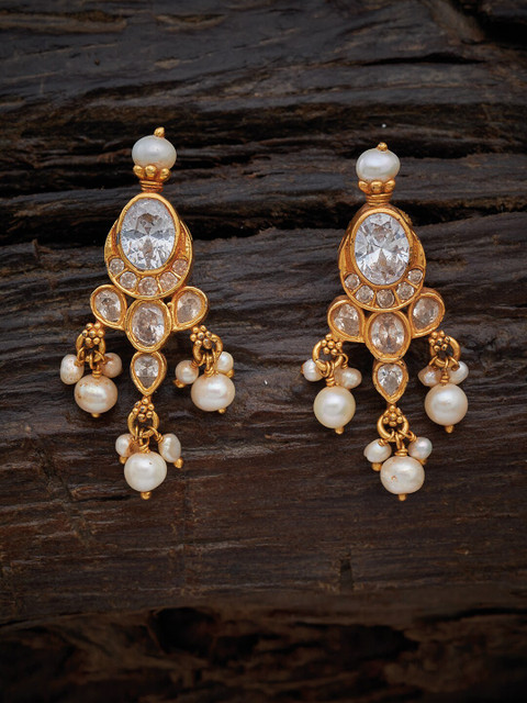 

Kushal's Fashion Jewellery White Contemporary Studs Earrings
