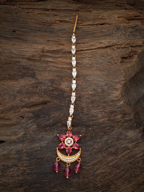 

Kushal's Fashion Jewellery Women Red Maangtikha