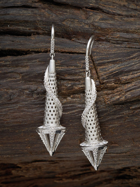 

Kushal's Fashion Jewellery White Contemporary Ear Cuff Earrings