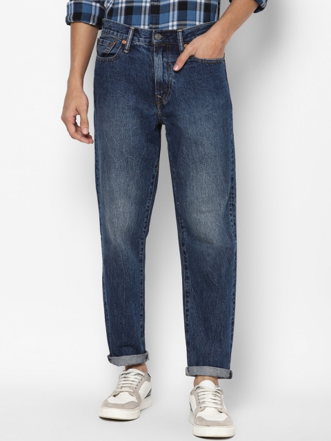 

AMERICAN EAGLE OUTFITTERS Men Blue Slim Fit Low Distress Light Fade Jeans