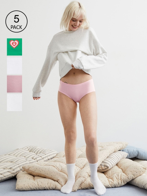 

H&M 5 Pack Shortie Briefs, Green