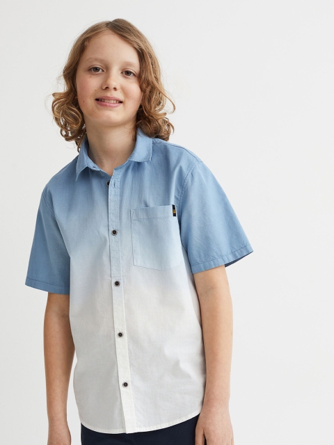 

H&M Boys Blue Short-Sleeved Cotton Shirt