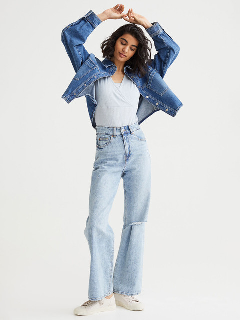 

H&M Mama 2-Pack V-Neck Nursing Tops, Blue