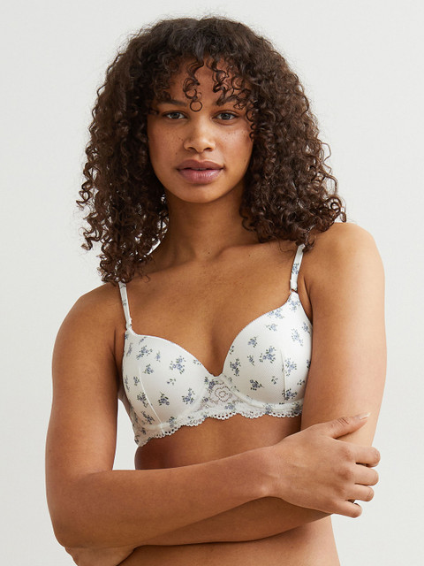 

H&M White Jersey Push-Up Bra
