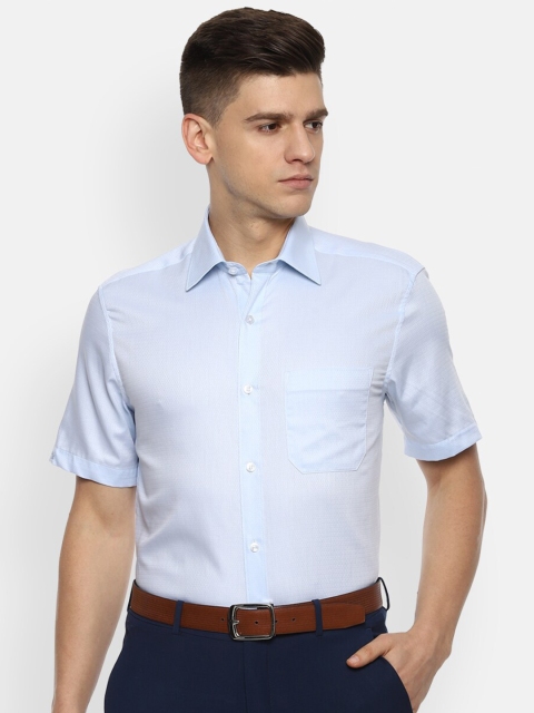 

Louis Philippe Men Blue Striped Formal Shirt