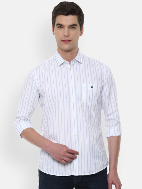 

Louis Philippe Sport Men Blue Slim Fit Striped Casual Shirt