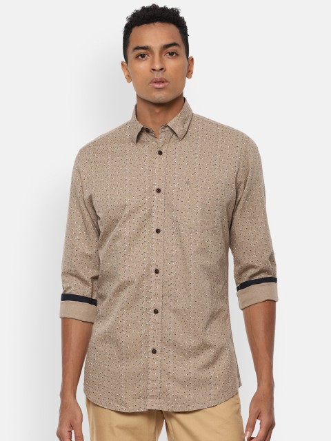 

Van Heusen Sport Men Beige Slim Fit Printed Casual Shirt