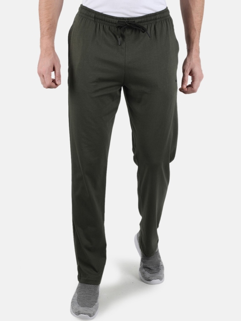 

Monte Carlo Men Olive Grey Solid Track Pants
