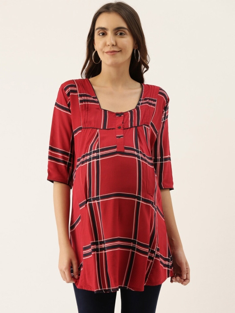 

GOLDSTROMS Women Red & Black Modal Printed Maternity Tunic