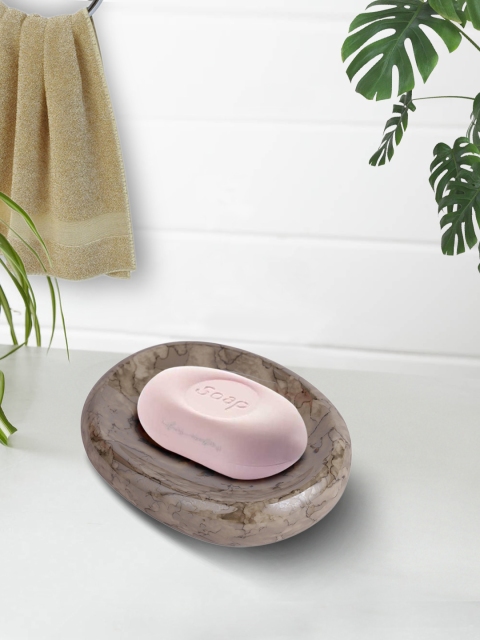 

House Of Accessories Brown Textured Soap Dish