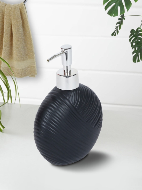 

House Of Accessories Black Ceramic Soap Dispenser