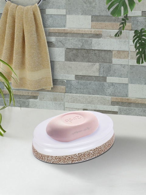 

House Of Accessories Brown & White Colourblocked Soap Dish