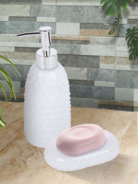 

House Of Accessories White Ceramic Bath Accessories Set
