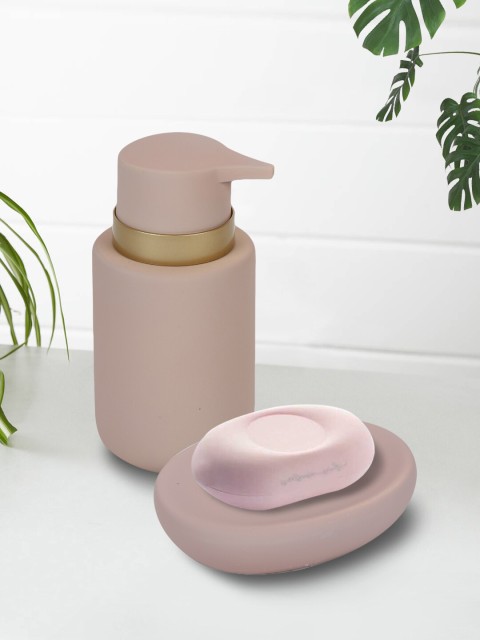 

House Of Accessories Pink Bath Accessories Set