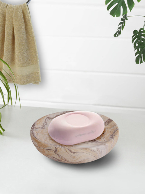 

House Of Accessories Brown Textured Soap Dish