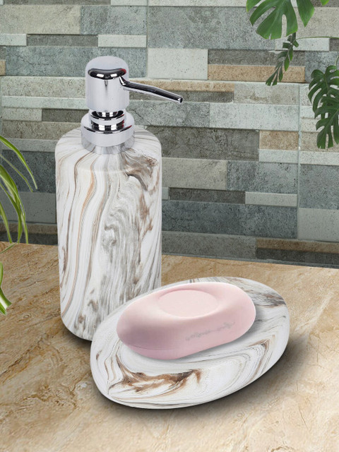 

House Of Accessories White Ceramic Bath Accessories Set