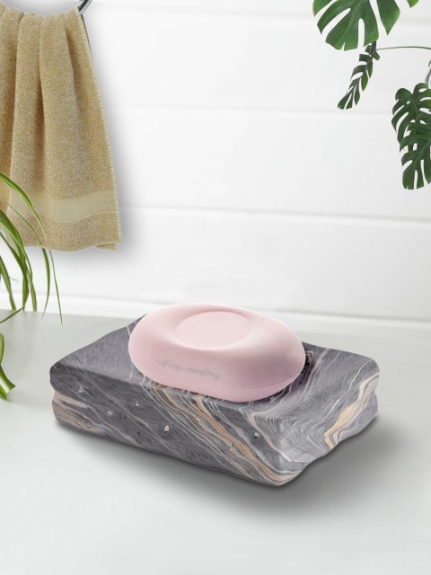 

House Of Accessories Grey Solid Ceramic Bathroom Accessories