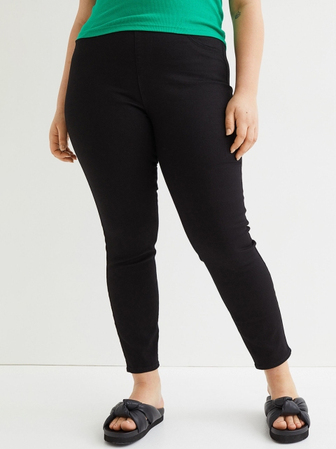 

H&M Women Plus Size Black Skinny Fit Treggings