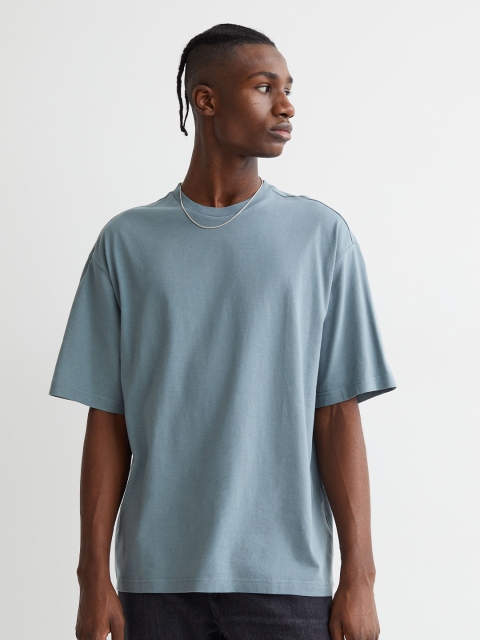 

H&M Men Blue Relaxed Fit T-shirt