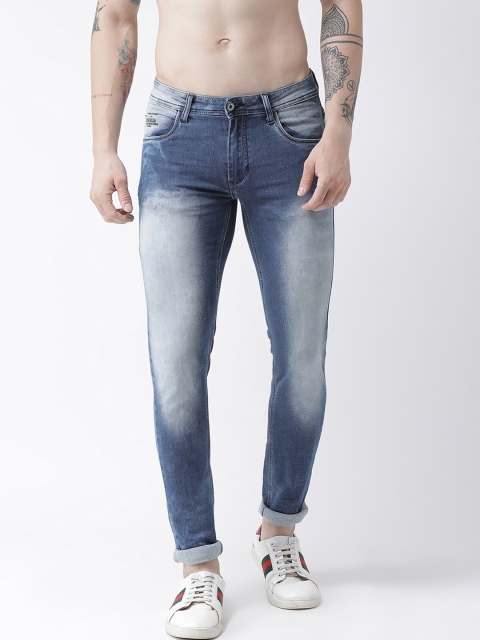 

Rex Straut Jeans Men Blue Comfort Slim Fit Heavy Fade Stretchable Jeans