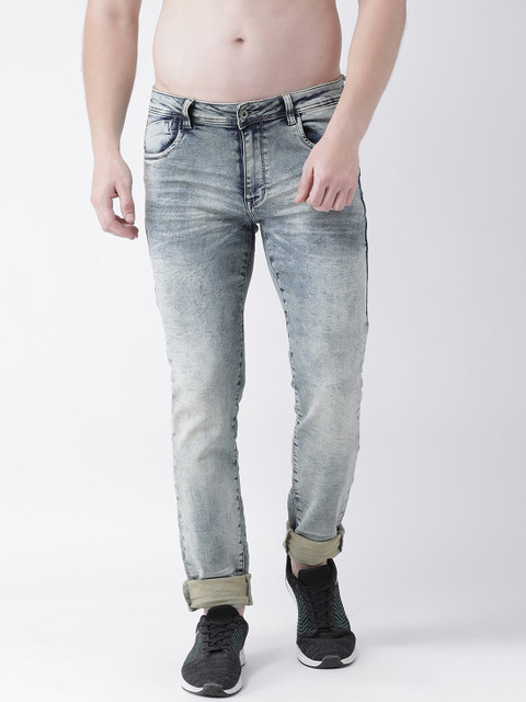 

Rex Straut Jeans Men Blue Comfort Slim Fit Heavy Fade Stretchable Jeans