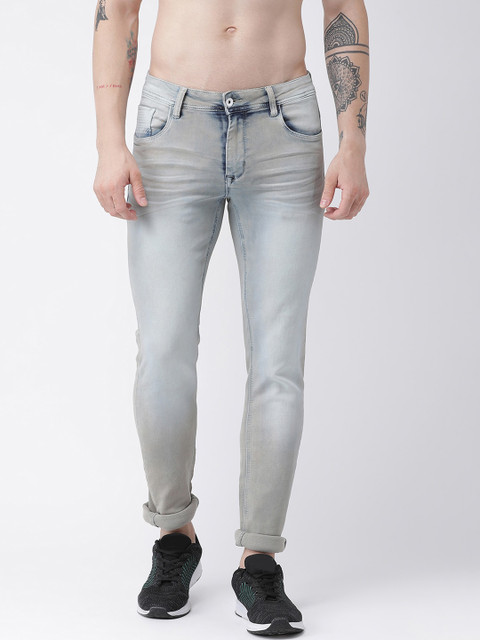 

Rex Straut Jeans Men Blue Comfort Slim Fit Heavy Fade Stretchable Jeans