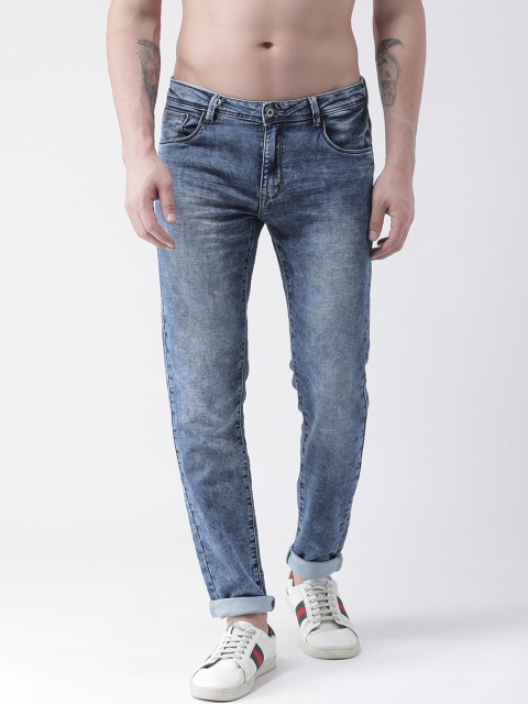 

Rex Straut Jeans Men Blue Comfort Slim Fit Heavy Fade Stretchable Jeans