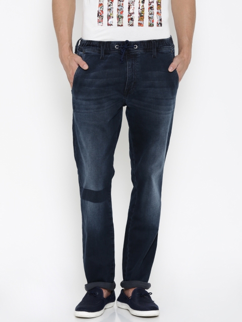 

Ed Hardy Men Navy Jogger Fit Stretchable Jeans, Navy blue