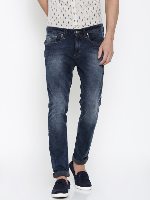 

Ed Hardy Men Navy Blue Super-Skinny Fit Mildly Distressed Stretchable Jeans