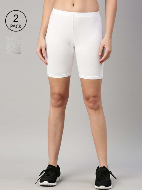 

GOLDSTROMS Women White Cycling Sports Shorts