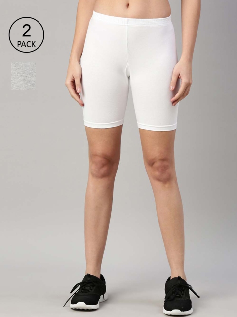 

GOLDSTROMS Women White Cycling Sports Shorts