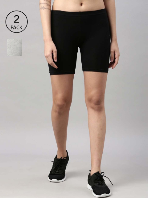 

GOLDSTROMS Women Black Cycling Sports Shorts