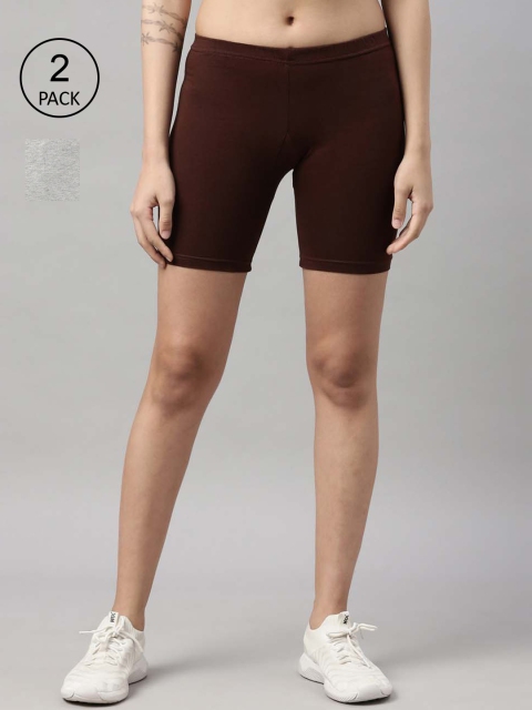 

GOLDSTROMS Women Coffee Brown Cycling Sports Shorts