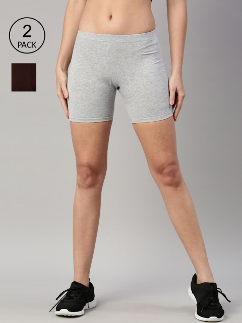 

GOLDSTROMS Women Coffee Brown Cycling Sports Shorts