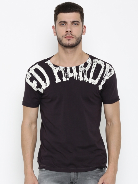 

Ed Hardy Men Black Printed Round Neck T-shirt