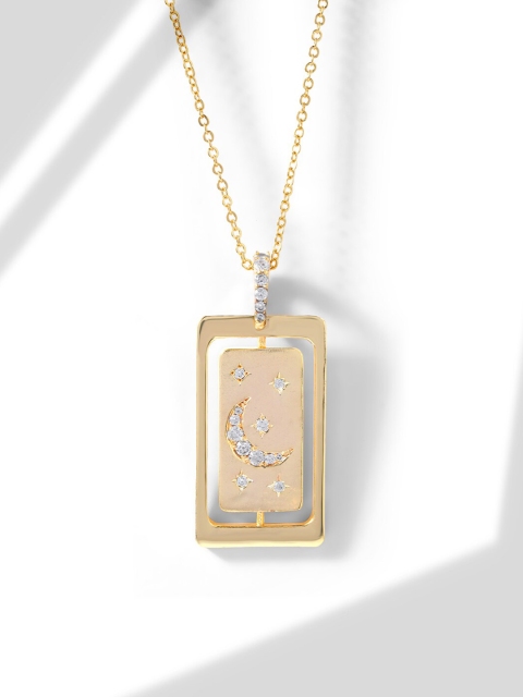 

MINUTIAE Gold-Toned & White Brass Gold-Plated Handcrafted Necklace