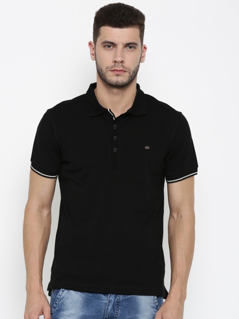 

Ed Hardy Men Black Solid Polo Collar T-shirt