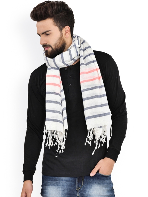 

Citypret Off-White Striped Scarf