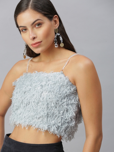 

SHOWOFF Blue Crop Top