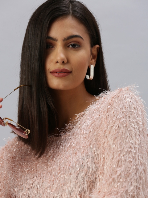 

SHOWOFF Peach-Coloured Animal Print Top
