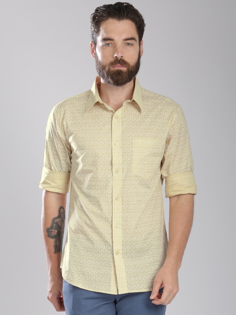 

Fabindia Men Beige Premium Fit Printed Casual Shirt