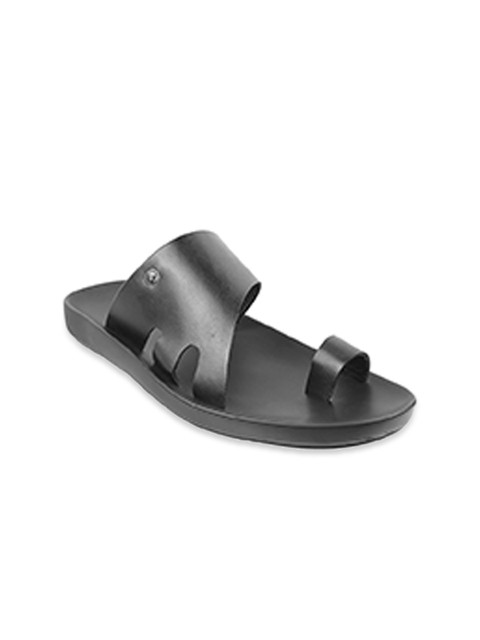 

Metro Men Black Leather Comfort Sandals