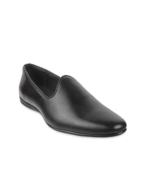 

Metro Men Black Leather Shoe-Style Sandals